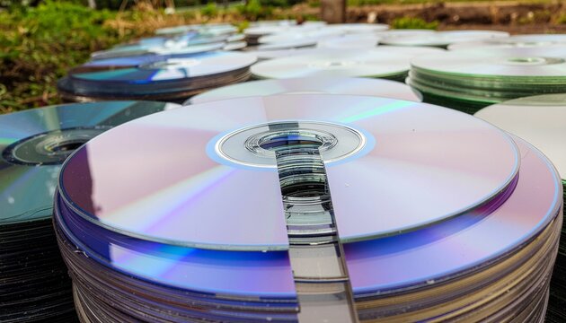 捨てられているCD