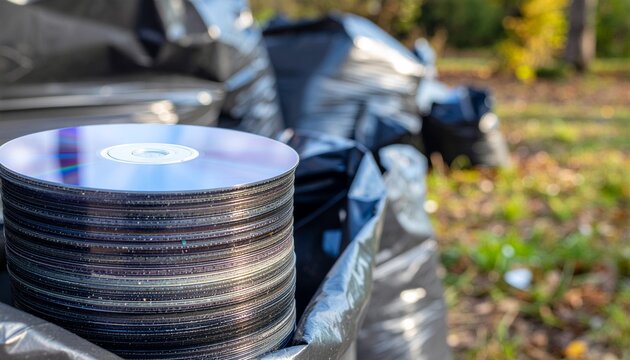 捨てられているCD