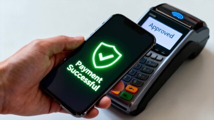 mobile phone in hand payment - Powered by Adobe