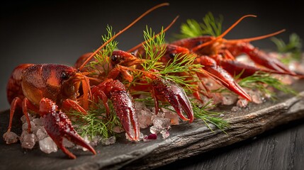 Crayfish served Nordic-style with simplicity and light