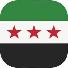 Syria Flag Rounded Square Icon