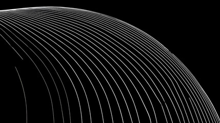 disequilibrium. White arc patterns showing rotational motion trajectory on minimalist background. STEM education sheets, lab safety posters, designed for biotech research communications.