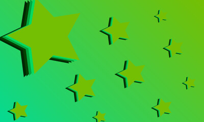 Abstract background with green stars.