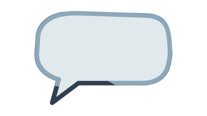 Fototapeta premium Blank Speech Bubble Icon Illustration.
