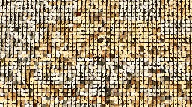 Golden sequins moving background creating a shimmering luxury pattern