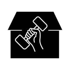 Fitness Gym Icon Glyph