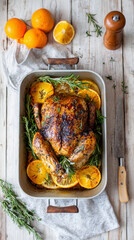 Roasted Chicken with Orange and Herbs &ndash; AI Generative