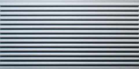 Obraz premium Abstract close-up of ribbed aluminum facade panels creating a modern textured background.