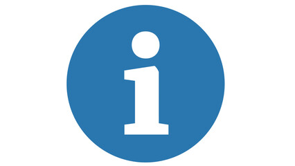 Blue Circle Information Icon Symbol Sign.