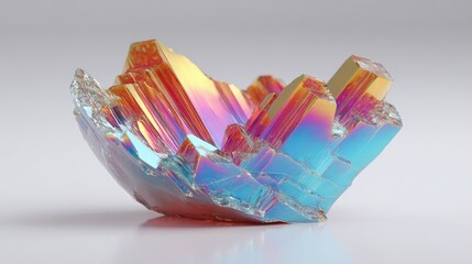Iridescent Crystal Cluster Display