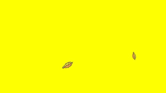 animation of plants and falling leaves	