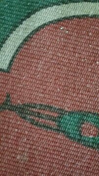 Vibrant green and red pattern