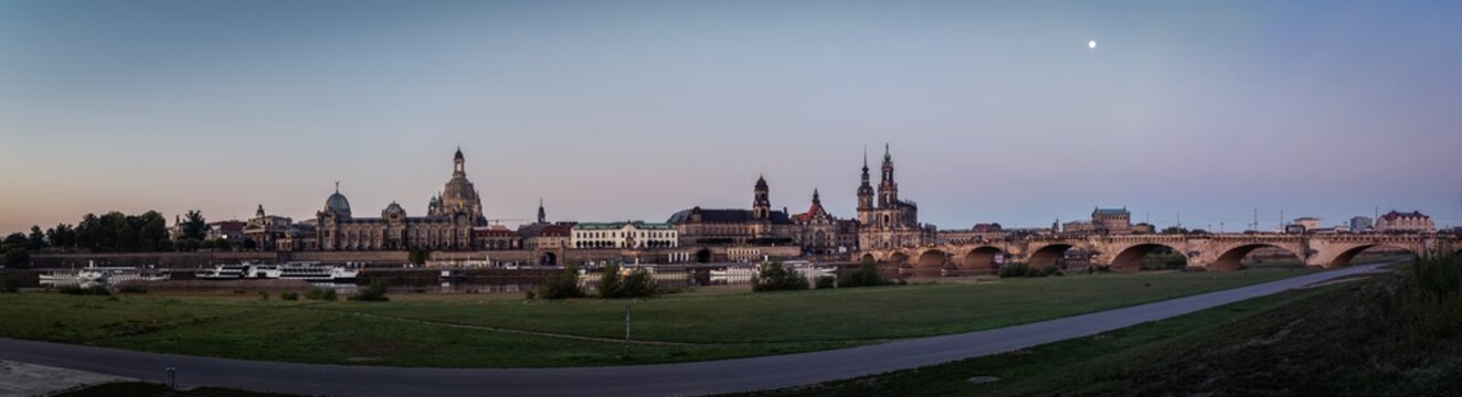 panorama of the old city of dresden