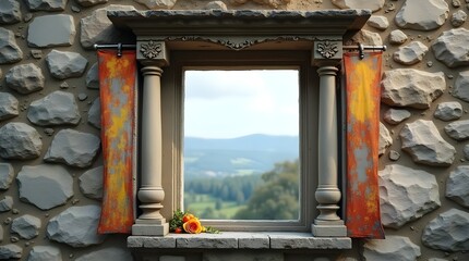 window in the old house