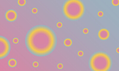 Abstract background with pink and yellow circles.