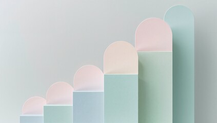 Soft Colorful Graph Progression with Minimalist Design Elements