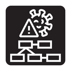 strategic planning black line icon for digital and print projects.  Minimal clean icons for apps and websites.