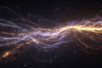 Abstract Glowing Particle Wave Design
