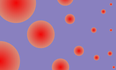 Seamless pattern with orange circles on a purple background.