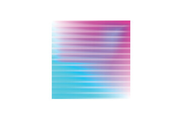 The image features a square design with alternating blue and pink stripes. The vibrant colors enhance the graphic appeal, showcasing shades of magenta, violet, and purple.