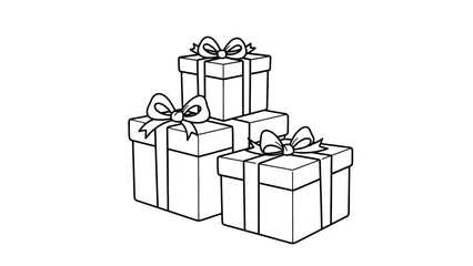 Obraz premium A festive 3d isolated red gift box with a decorative ribbon and bow makes a perfect surprise package for a Christmas holiday celebration or a birthday anniversary present