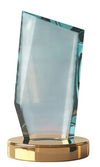 Winner glass trophy png, Elegant Crystal Award Trophy