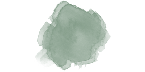 Abstract green watercolor texture isolated on black background organic fluid shape ethereal dark art design Modern