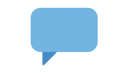 Naklejka premium Blue Speech Bubble Icon Isolated.