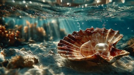 Open clam seabed pearl visible subtle light pictures