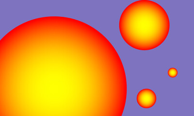 Abstract background with red and yellow circles on a purple background.