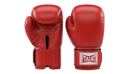 Red boxing gloves isolated on black essential gear for professional training combat sports fitness strength power and