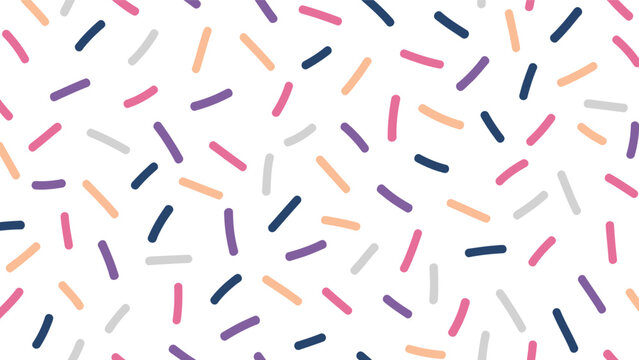 Colorful sprinkles on white background confetti pattern design party celebration festive fun
