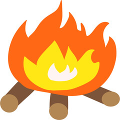 Camping outdoor sticker illust tent 