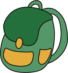 Camping outdoor sticker illust tent 