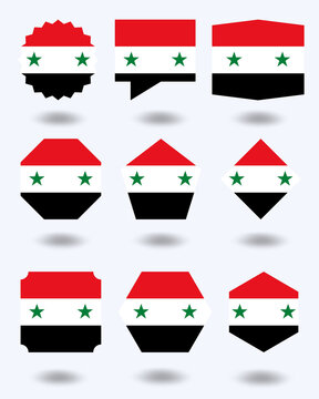 United Arab Republic flag buttons , Syria flag button