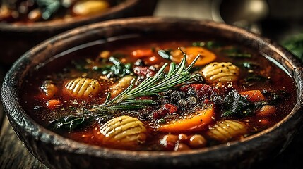 Warm minestrone soup vegetables pasta meal wallpapers
