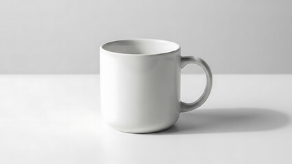 Obraz premium A simple white coffee mug on a clean surface