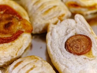 detail of vol au vent on a beautiful tray