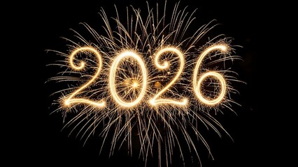 Celebrating new year 2026 with sparkling fireworks a fresh start