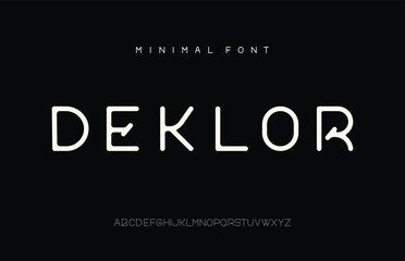 Deklor - Abstract Modern Rounded, Font, Minimal Fonts, For Logo, Branding, Video, Vector