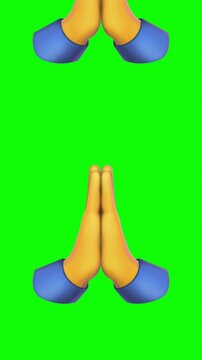 folded hands emoji on a transparent background.
