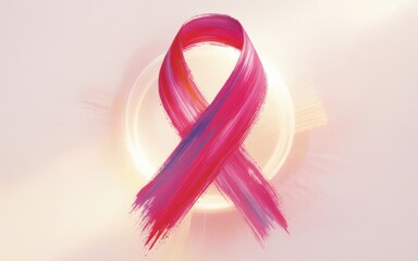 Breast cancer awareness ribbon symbolizing hope and support