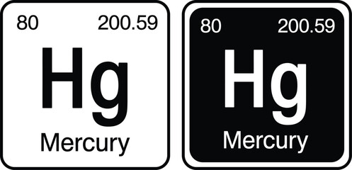 Mercury Element Periodic Table Symbol
