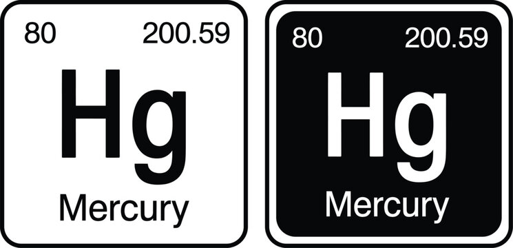 Mercury Element Periodic Table Symbol