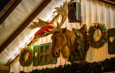 Talking moose and festive Christmas market decorations in Gdansk