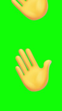 Waving Hand emoji to say bye icon.