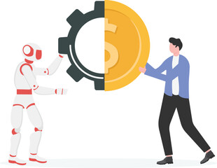 Human and Robot Integrating Industrial Gear with Profit 
