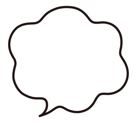 ふわふわなふきだしのイラスト