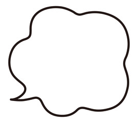 ふわふわなふきだしのイラスト