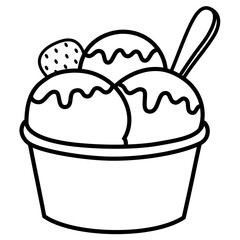 Gelato Simple Illustration 